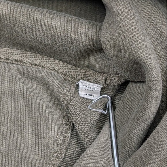 Buck Mason Brushed Loopback Hoodie Mens Large Olive Green Casual Modern - Picture 3 of 9